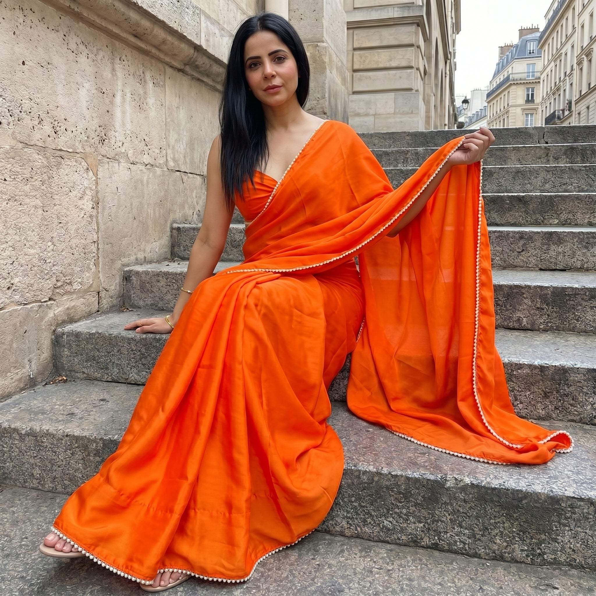 Auric Pearl After Dark Saree