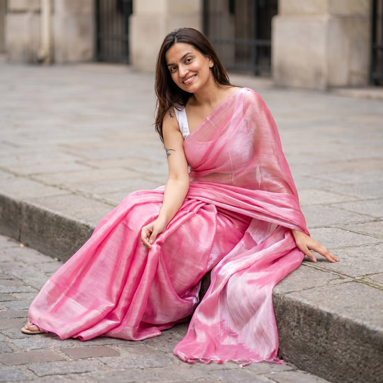Molten Muse Shimmer Chiffon Saree