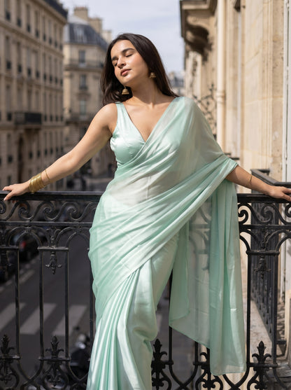 Celestial Mist Chiffon Saree