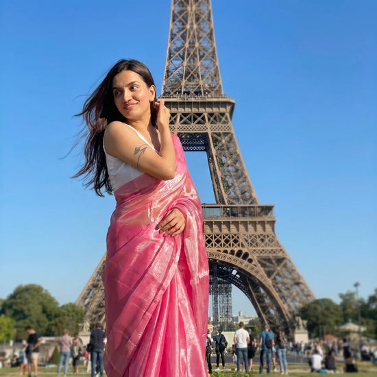 Molten Muse Shimmer Chiffon Saree