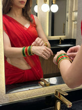 Velvet Temptation After Dark Saree with Belly Chain – red chiffon saree for date nights