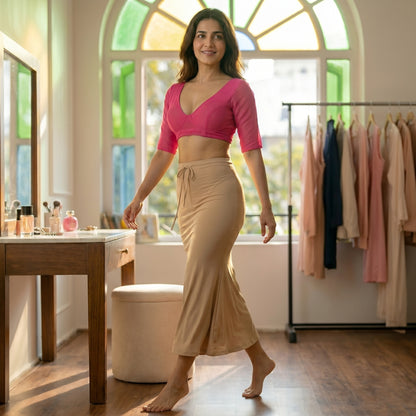 AOF Beige Saree Shapewear