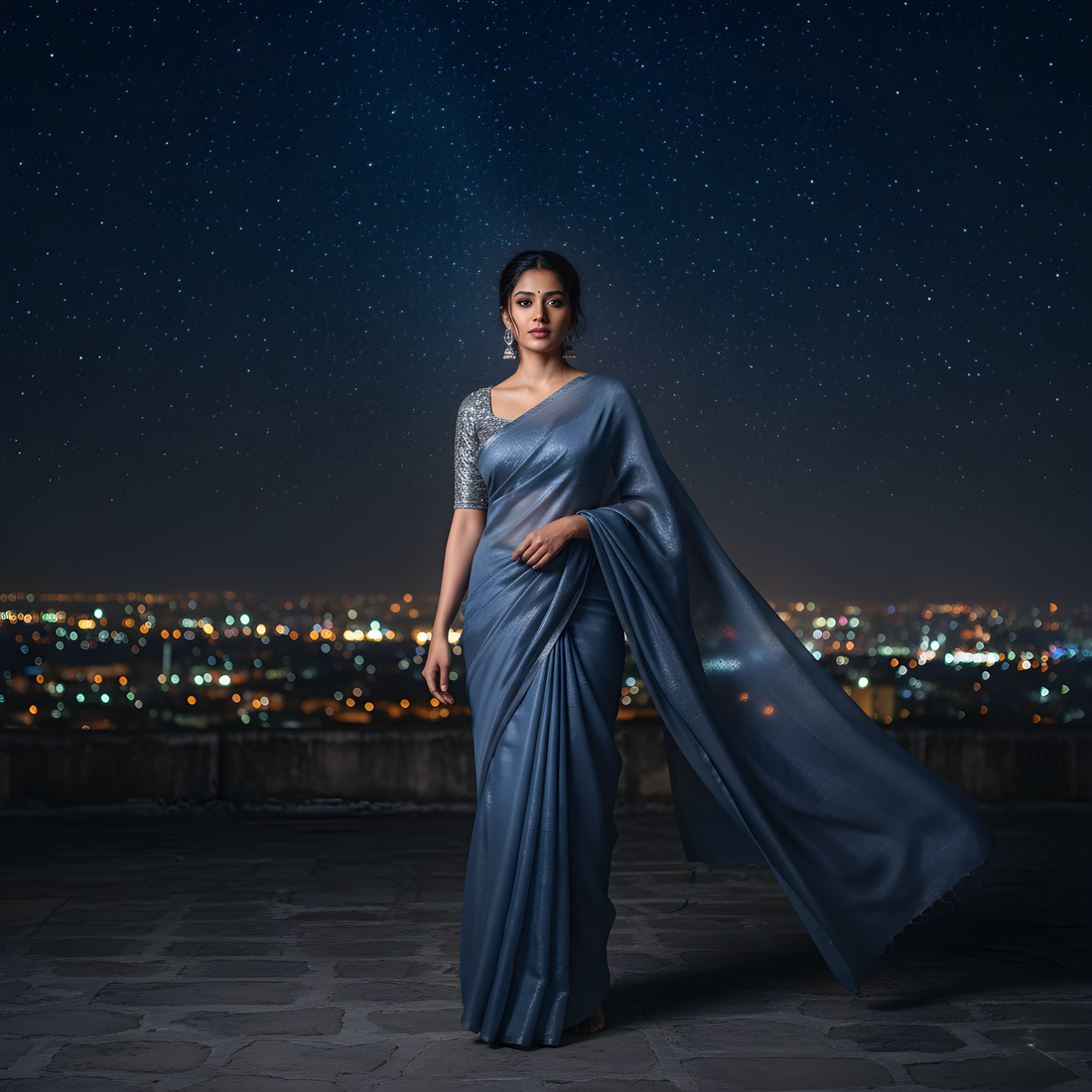 Emerald After Dark Saree