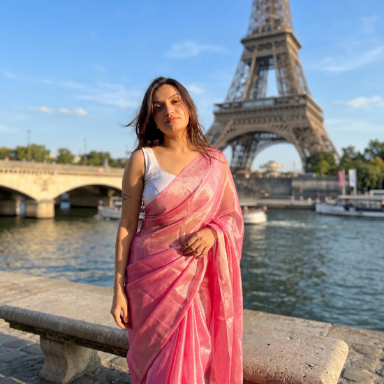 Molten Muse Shimmer Chiffon Saree