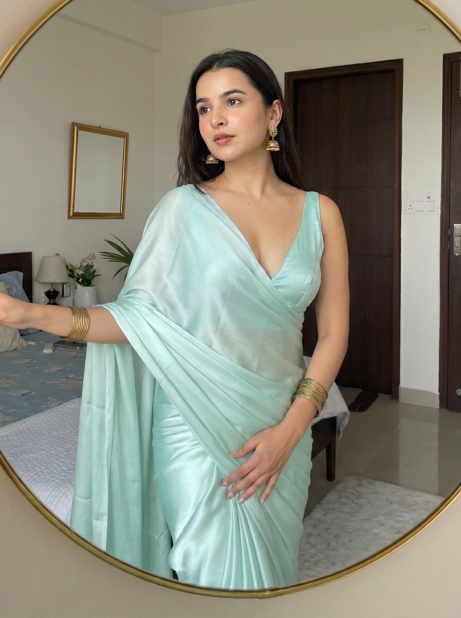 Celestial Mist Chiffon Saree