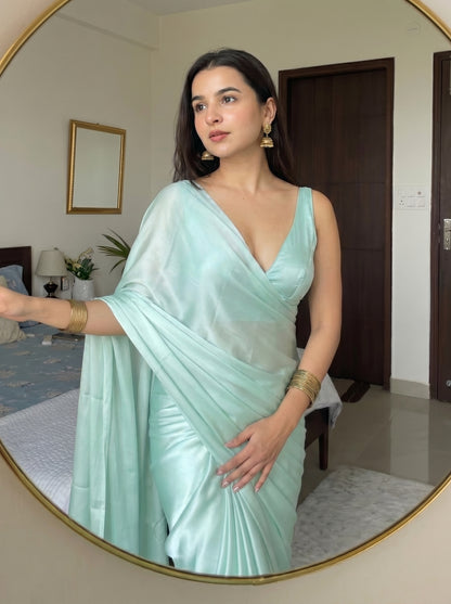 Celestial Mist Chiffon Saree